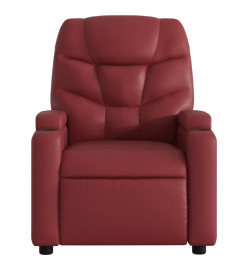 Fauteuil inclinable électrique Rouge bordeaux Similicuir