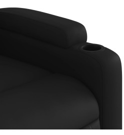 Fauteuil de massage inclinable électrique noir similicuir