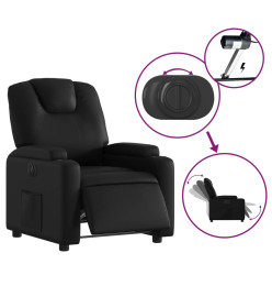 Fauteuil inclinable électrique Noir Similicuir