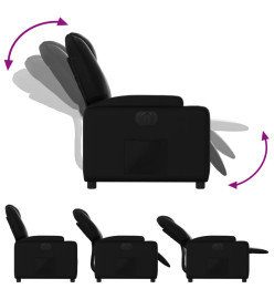 Fauteuil inclinable électrique Noir Similicuir