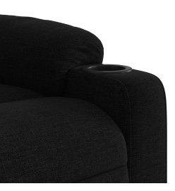 Fauteuil de massage inclinable électrique Noir Tissu