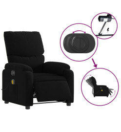 Fauteuil de massage inclinable électrique Noir Tissu