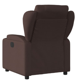 Fauteuil inclinable électrique Marron foncé Tissu