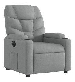 Fauteuil inclinable électrique Gris clair Tissu