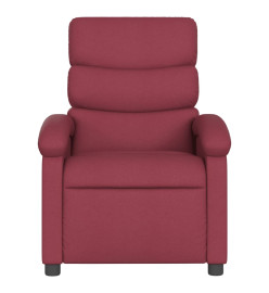 Fauteuil de massage inclinable électrique Rouge bordeaux Tissu