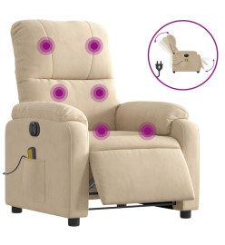 Fauteuil inclinable de massage électrique crème