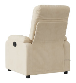 Fauteuil inclinable de massage électrique crème