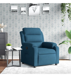 Fauteuil inclinable bleu velours