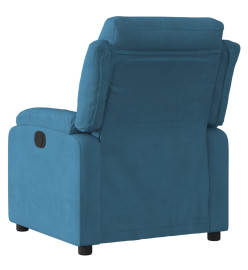 Fauteuil inclinable bleu velours