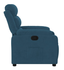 Fauteuil inclinable bleu velours