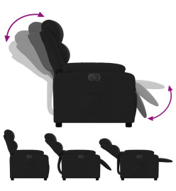 Fauteuil inclinable électrique Noir Tissu