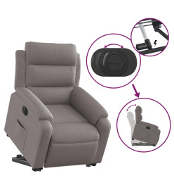 Fauteuil inclinable électrique taupe tissu