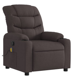 Fauteuil de massage inclinable Marron foncé Tissu