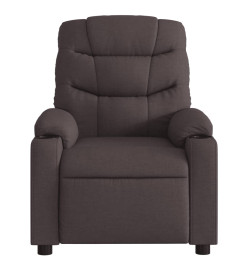 Fauteuil de massage inclinable Marron foncé Tissu