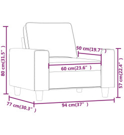 Fauteuil Gris foncé 60 cm Tissu