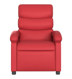 Fauteuil inclinable électrique Rouge Similicuir