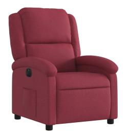 Fauteuil inclinable électrique Rouge bordeaux Tissu