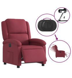 Fauteuil inclinable électrique Rouge bordeaux Tissu