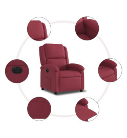 Fauteuil inclinable électrique Rouge bordeaux Tissu