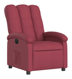 Fauteuil inclinable électrique Rouge bordeaux Tissu