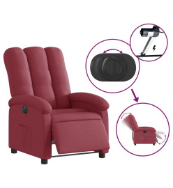 Fauteuil inclinable électrique Rouge bordeaux Tissu