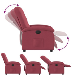 Fauteuil inclinable électrique Rouge bordeaux Tissu