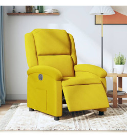 Fauteuil inclinable électrique jaune velours