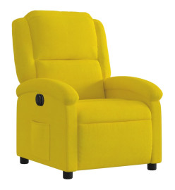 Fauteuil inclinable électrique jaune velours