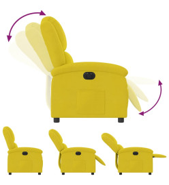 Fauteuil inclinable électrique jaune velours