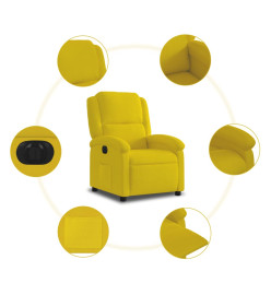 Fauteuil inclinable électrique jaune velours