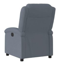 Fauteuil inclinable électrique Gris foncé Velours