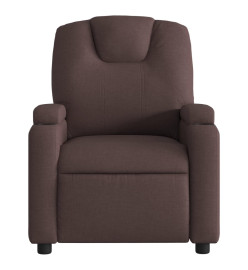 Fauteuil inclinable électrique Marron foncé Tissu