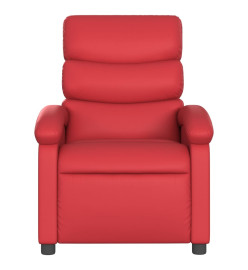 Fauteuil de massage inclinable électrique rouge similicuir