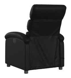 Fauteuil de massage inclinable électrique noir similicuir