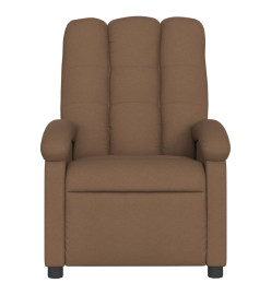 Fauteuil inclinable de massage électrique marron tissu