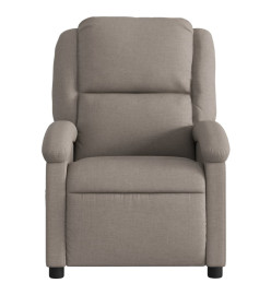 Fauteuil de massage inclinable électrique Taupe Tissu