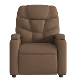 Fauteuil inclinable électrique Marron Tissu