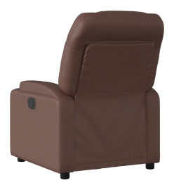 Fauteuil de massage inclinable électrique marron similicuir