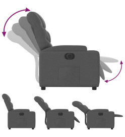 Fauteuil inclinable électrique Noir Tissu