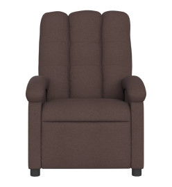 Fauteuil inclinable électrique Marron foncé Tissu