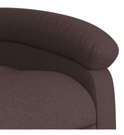 Fauteuil inclinable électrique Marron foncé Tissu