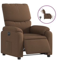 Fauteuil inclinable électrique Marron Tissu