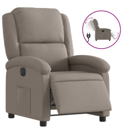 Fauteuil inclinable électrique Taupe Tissu