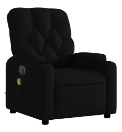 Fauteuil de massage inclinable électrique Noir Tissu