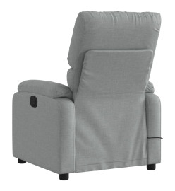 Fauteuil de massage inclinable électrique gris clair tissu