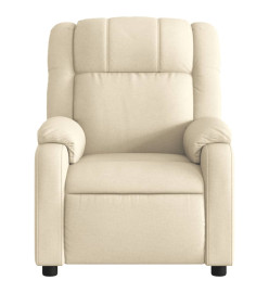 Fauteuil inclinable électrique Crème Tissu