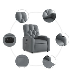 Fauteuil inclinable électrique Gris Similicuir