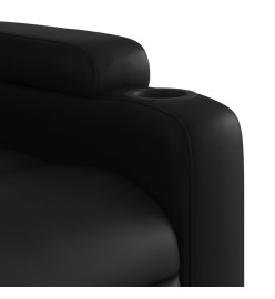 Fauteuil de massage inclinable électrique noir similicuir