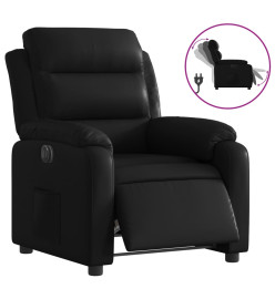 Fauteuil inclinable électrique Noir Similicuir