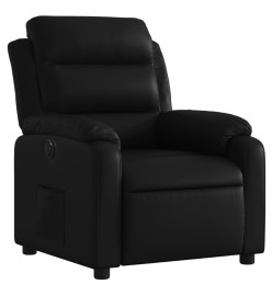 Fauteuil inclinable électrique Noir Similicuir